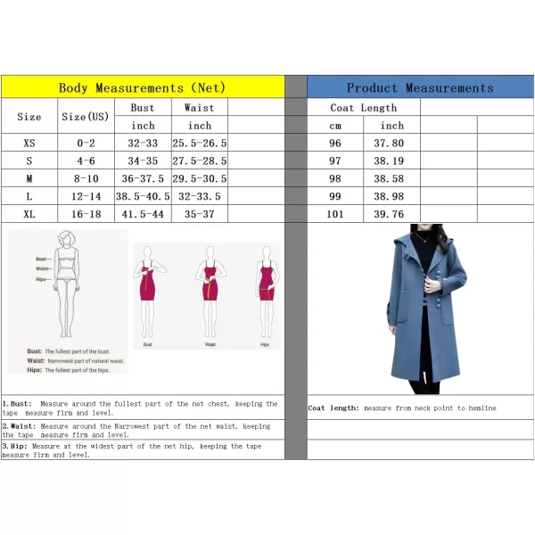 chouyatou Womens Winter Single Breasted Hooded Wool Coat Wool Blend Long Trench Pea CoatPink