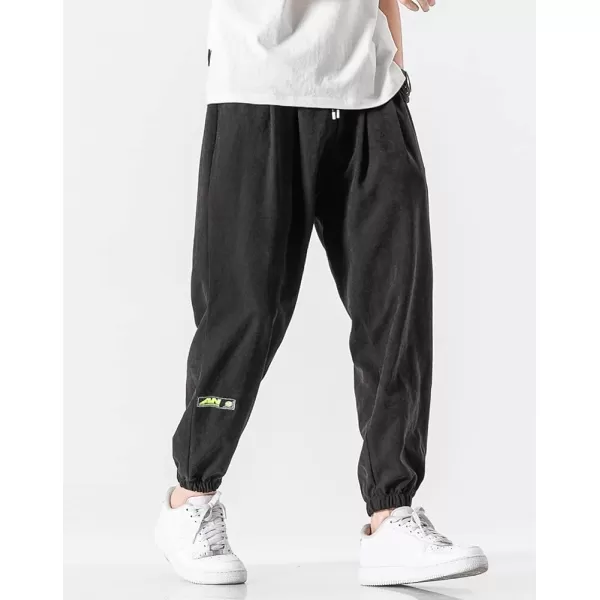 chouyatou Mens Casual Drawstring Elastic Waist Relaxed fit Sweatpants Pants JoggersBlack B