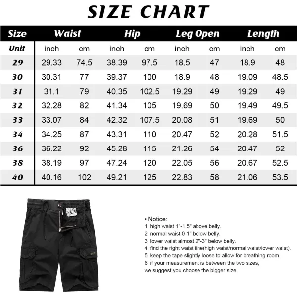 chouyatou Mens Casual ElasticWaist Loose MultiPocket Chino Cargo Work Shorts02grey