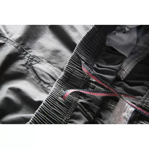 chouyatou Mens Casual ElasticWaist Loose MultiPocket Chino Cargo Work ShortsLarmy