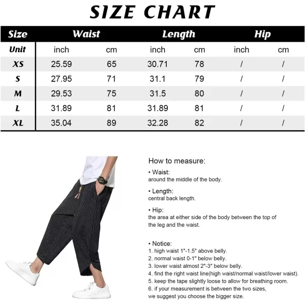 chouyatou Mens Ethnic Stylish Drawstring Elastic Waist Loose Fit Baggy Stripe Linen Harem Beach PantsStripenavy