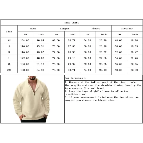 chouyatou Mens Fall Winter Quarter Zip Sweatshirt Casual Fleece Lined Cadet Collar Sweatshit TopBlack