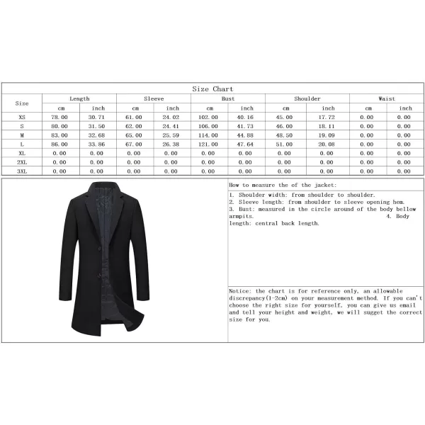 chouyatou Mens Winter Notched Collar 2 Button Thicken Padded Warm MidLength Woolen Business Trench OvercoatWine Red