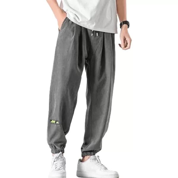 chouyatou Mens Casual Drawstring Elastic Waist Relaxed fit Sweatpants Pants JoggersGrey B