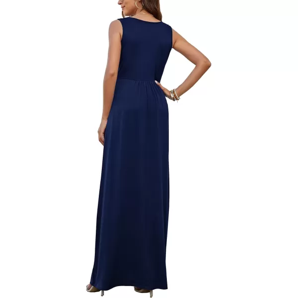 MOLERANI Womens Loose Plain Maxi Dresses Casual Long Dresses with Pockets03 Navy Blue
