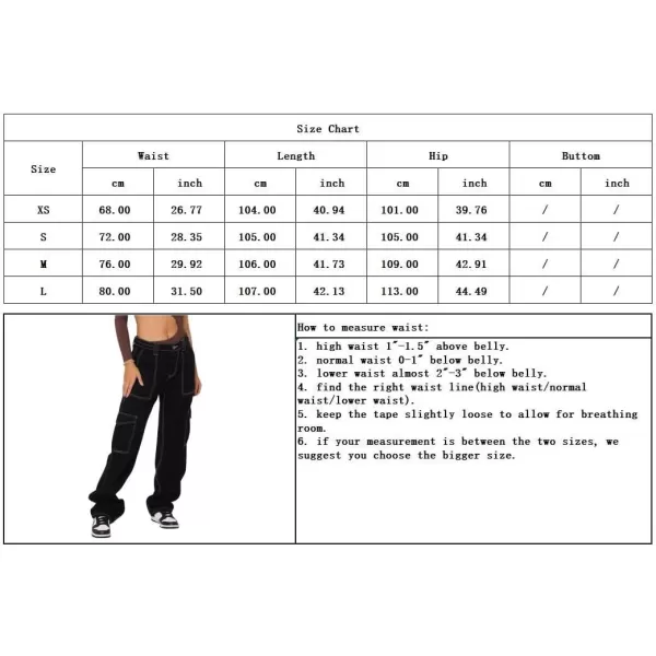 chouyatou Womens Multi Pockets Cargo Utility Denim Pants Y2K High Waisted Pants Jeans StreetwearBlue Grey