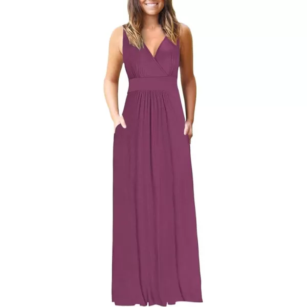 MOLERANI Womens Loose Plain Maxi Dresses Casual Long Dresses with Pockets03 Mauve