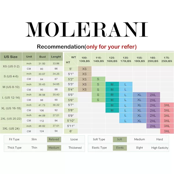 MOLERANI Womens Casual Plain Simple TShirt Loose Dress01 New White
