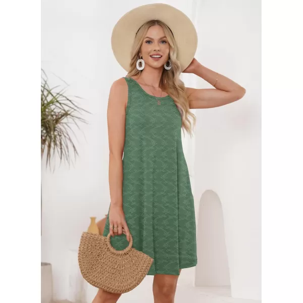 MOLERANI Womens Casual Swing Simple TShirt Loose DressYgreen