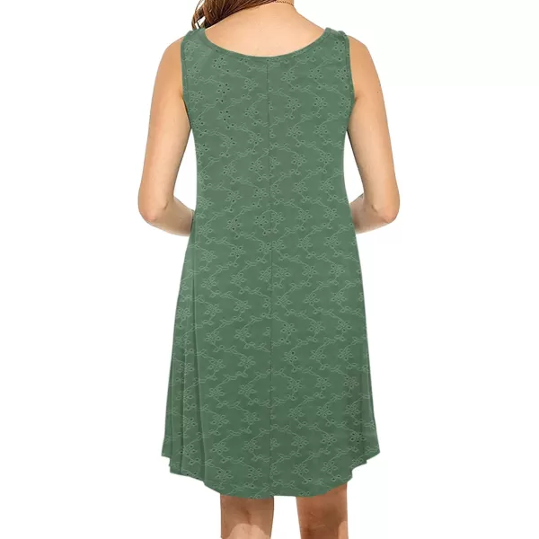 MOLERANI Womens Casual Swing Simple TShirt Loose DressYgreen