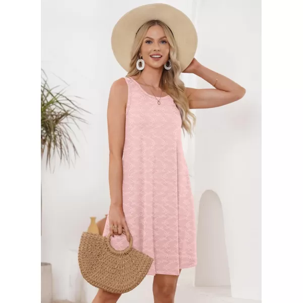 MOLERANI Womens Casual Swing Simple TShirt Loose DressYpink