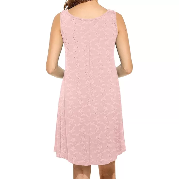 MOLERANI Womens Casual Swing Simple TShirt Loose DressYpink