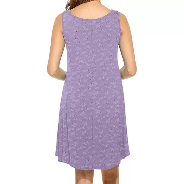 MOLERANI Womens Casual Swing Simple TShirt Loose DressYpurple