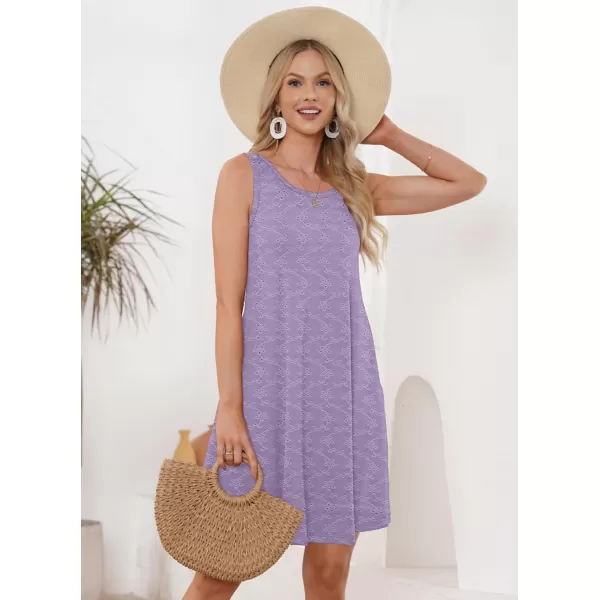 MOLERANI Womens Casual Swing Simple TShirt Loose DressYpurple