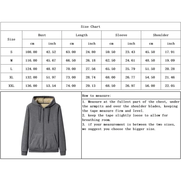 chouyatou Mens Fall Winter Warm Sherpa Lined Jersey Knit Hooded Sweatshirt JacketBlack