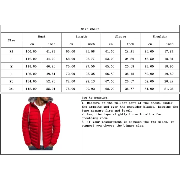 chouyatou Mens Winter Full Zipper Drawstring Hooded Thermal Puffy Jacket Outdoor Sports Coat OutwearLight Blue