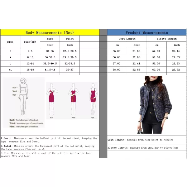 chouyatou Womens Fall Elegant Business Casual Plaid Tweed Blazer Jacket Open Front Dressy Tweed Suit TopDark Blue