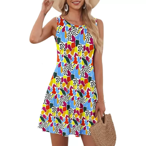 MOLERANI Womens Casual Swing Simple TShirt Loose DressMulti Colored