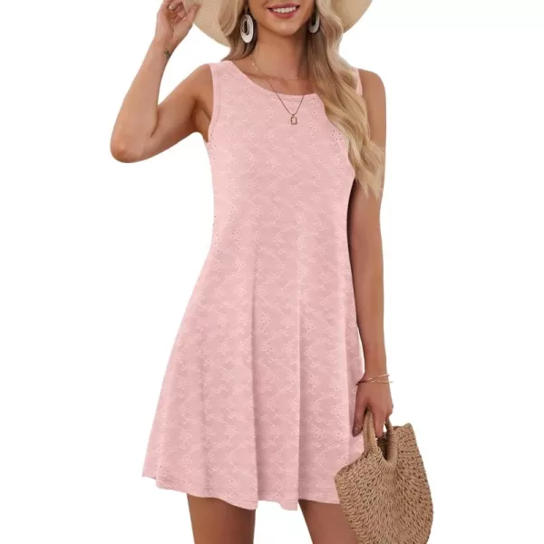 MOLERANI Womens Casual Swing Simple TShirt Loose DressYpink