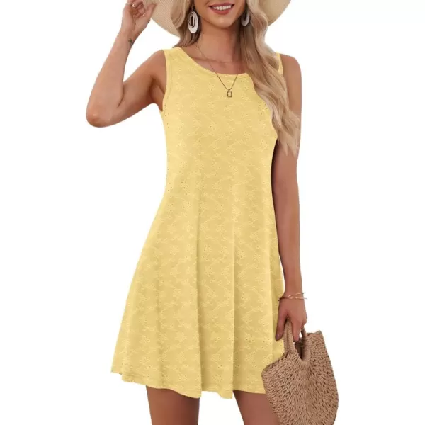 MOLERANI Womens Casual Swing Simple TShirt Loose DressYyellow