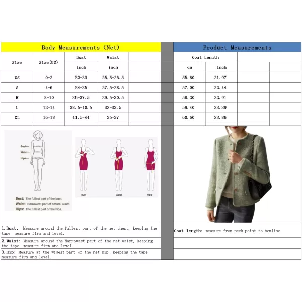 chouyatou Womens Fall Business Casual Button Down Tweed Blazer Jacket Collarless Dressy Jacket Office Work CoatGreen