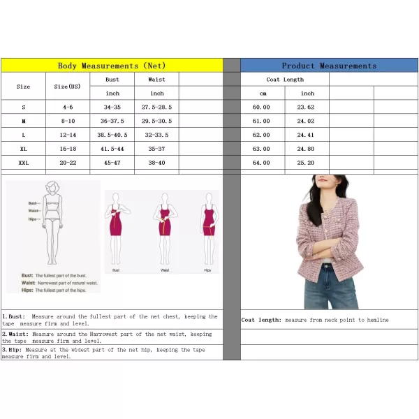 chouyatou Womens Fall Casual Button Down Tweed Jacket Collarless Office Work Cropped Blazer CoatPink