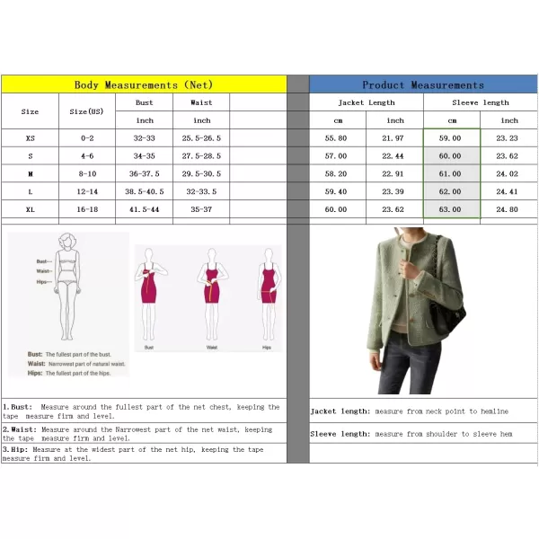 chouyatou Womens Fall Elegant Business Casual Cropped Tweed Blazer Jacket Open Front Short Dress Suit TopGreen