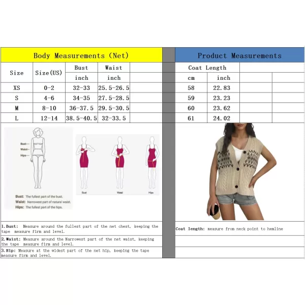 chouyatou Womens Argyle Plaid Button Up Sweater Vest 2024 Color Block Sleeveless Cable Knit Vest TopBlack