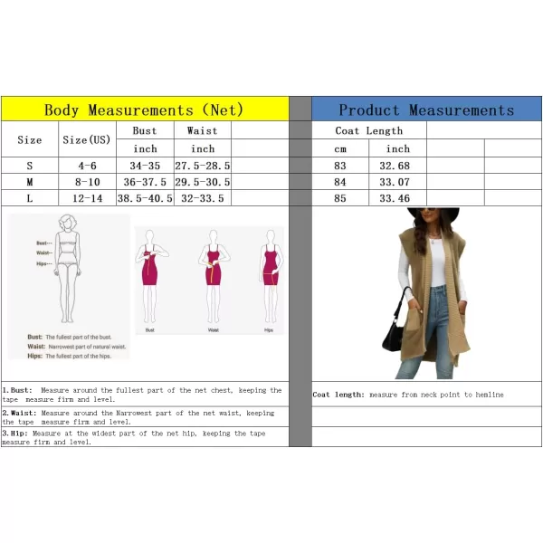 chouyatou Womens Shawl Collar Fuzzy Fleece Knit Vest Open Front Sleeveless Furry Long Sweater Vest with PocketsKhaki