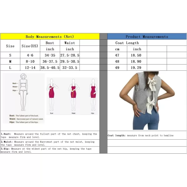 chouyatou Womens Y2K Backless Crop Sweater Vest Back Tie Knot Crewneck Sleeveless Knit Vest Tank TopsNavy