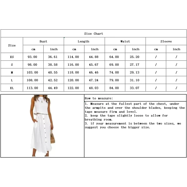 chouyatou Womens Summer Casual 2 Piece Outfits Crop Tank Top and Button Down Pocket Midi Skirt SetsWhite