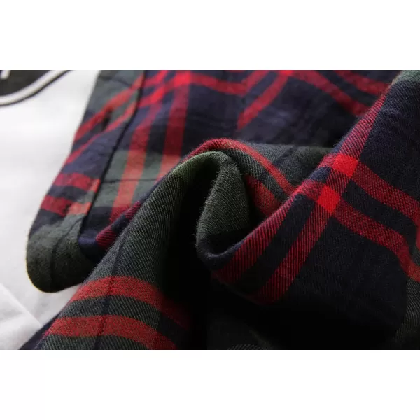 chouyatou Mens Casual Long Sleeve Fleece Lined Plaid Flannel Buttoned Overshirts Jacket ShacketM01