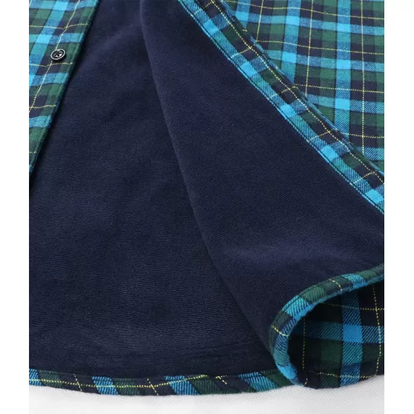 chouyatou Mens Casual Long Sleeve Fleece Lined Plaid Flannel Buttoned Overshirts Jacket ShacketM08