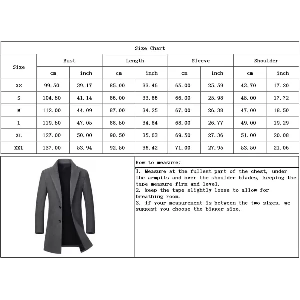 chouyatou Mens MidLength Single Breasted Wool Blend Top CoatWine
