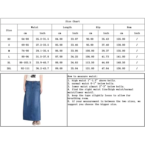chouyatou Womens Casual Stretch Waist Washed Denim Aline Maxi SkirtTiedye Pink