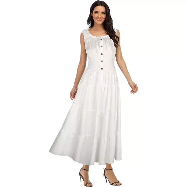 OSTOO Womens 2024 Summer Boho Floral Print Tiered Casual Flowy Long Maxi DressOffwhite