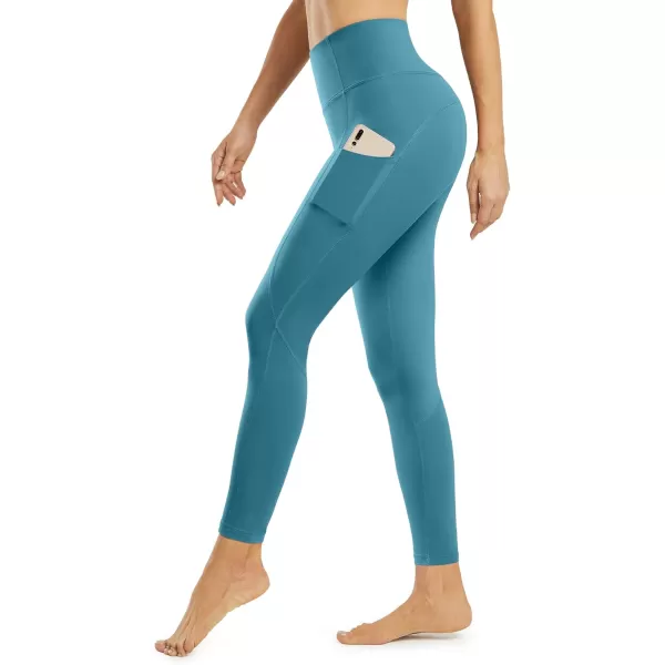 STYLEWORD Womens Yoga Pants with Pockets High Waist Workout Leggings Running PantsBlue018c
