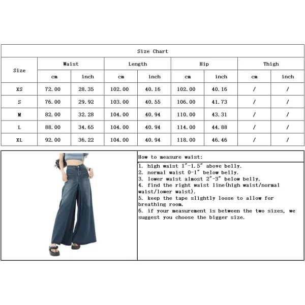 chouyatou Womens Baggy High Waisted Jeans Y2K Flared Wide Leg Jeans Palazzo Denim PantsBlack