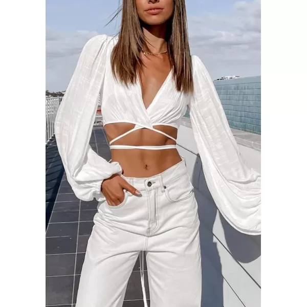 chouyatou Womens High Waist Boyfriend Jeans Y2K Streetwear Straight Leg Palazzo Denim PantsWhite