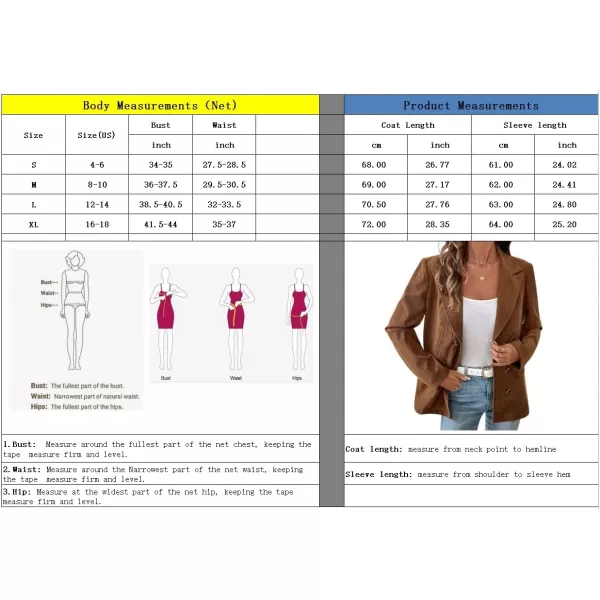 chouyatou Womens Casual Corduroy Blazer Jacket Elegant Notched Lapel Single Breasted Suit Jacket TopBrown
