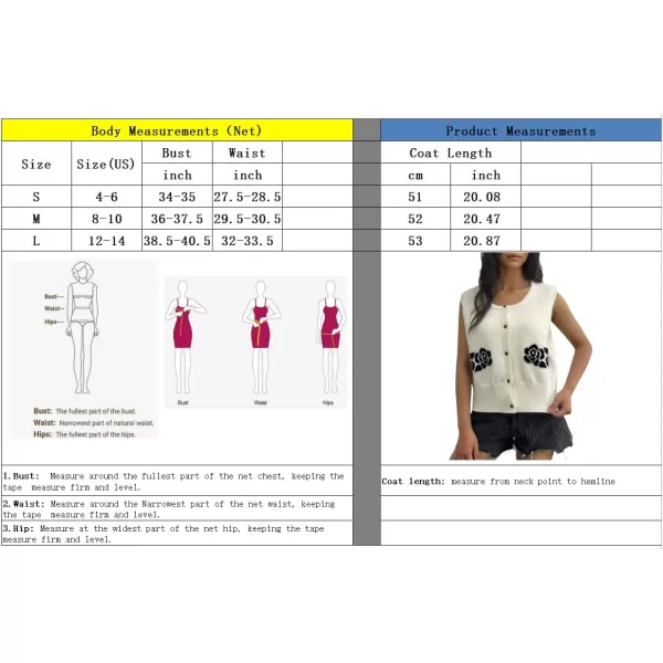 chouyatou Womens Button Down Sleeveless Sweater Vest Vintage Flower Pattern Knit Vest TopsGray