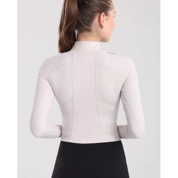 chouyatou Womens Lightweight Half Zip Athletic Track Performance Workout JacketWhite