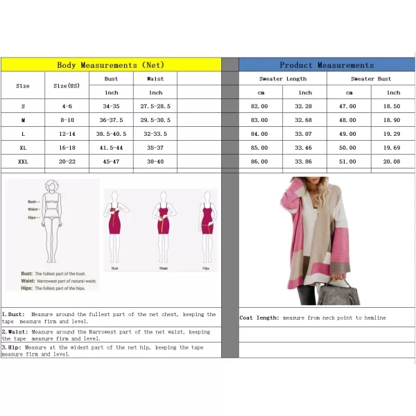 chouyatou Womens Fall Geometric Color Block Open Front Cardigan Sweater Elegant Casual Oversized Coatigan CoatPink