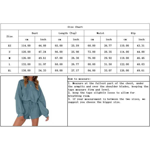 chouyatou Womens Long Sleeve Pullover Sweatshirt Top Shorts Sets 2 Piece OutfitsPink