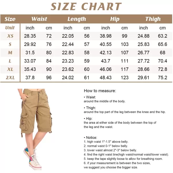 chouyatou Womens Casual Loose Fit MultiPockets Twill Bermuda Cargo Shorts31blue