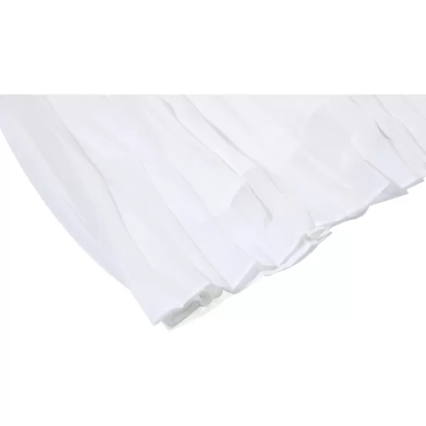 chouyatou Womens Elastic Waist ALine Pleated Chiffon Cropped Wide Leg Pants CulottesOffwhite