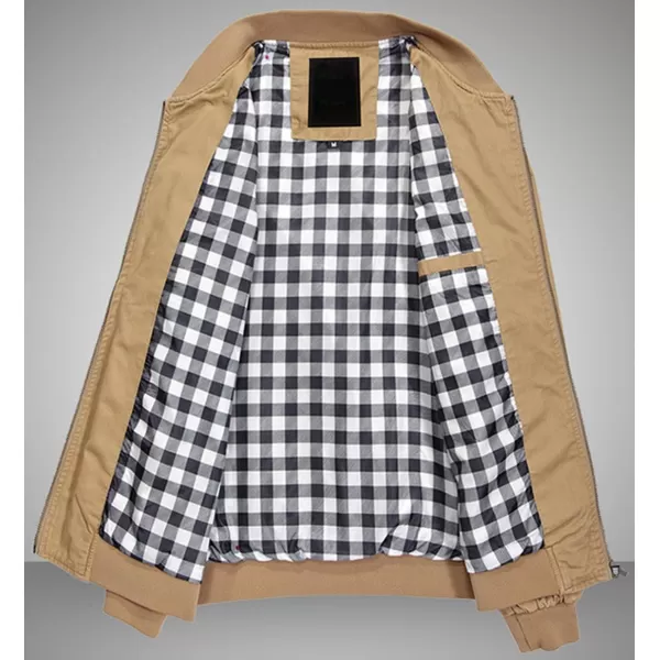 chouyatou Mens Casual Lightweight Cotton Bomber Jacket