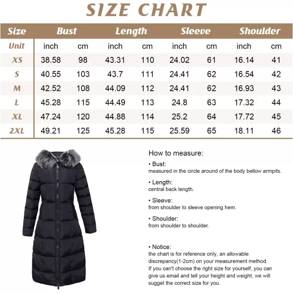 chouyatou Womens Winter Windproof Padded Long Down Alternative Coat Faux Fur HoodBrown