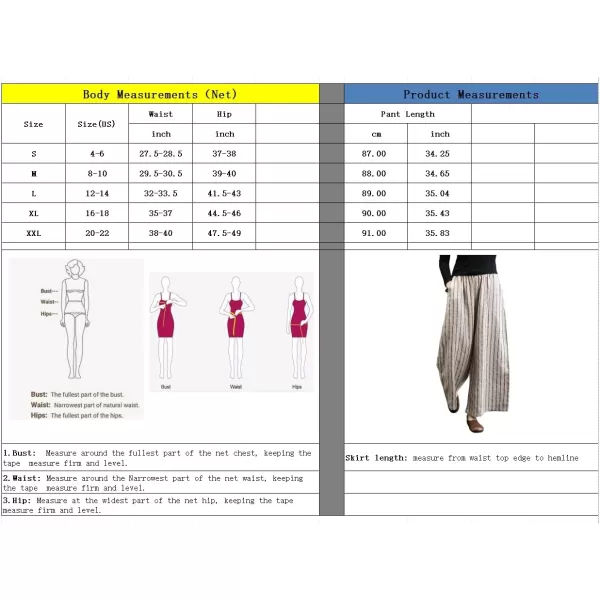 chouyatou Womens Summer Casual Striped Linen Pants Culottes Cotton Wide Leg Cropped Palazzo PantsWhite
