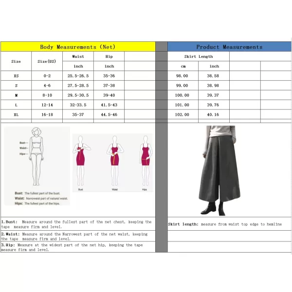 chouyatou Womens Winter Elastic High Waisted Wool Blend Wide Leg Pants Cropped Palazzo Trousers CulottesGrey